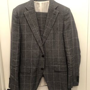 Suitsupply Lazio Grey Windowpane suit 40R